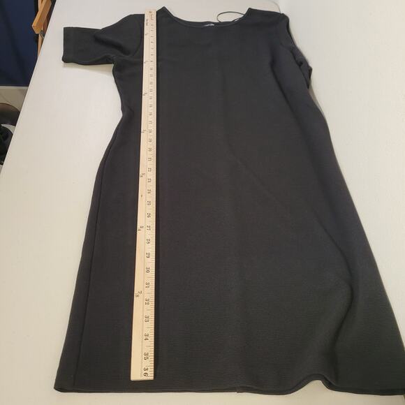 NWT Mario Serrani Womens Black Textured Knit‎ Sheath Dress Medium - Picture 12 of 13